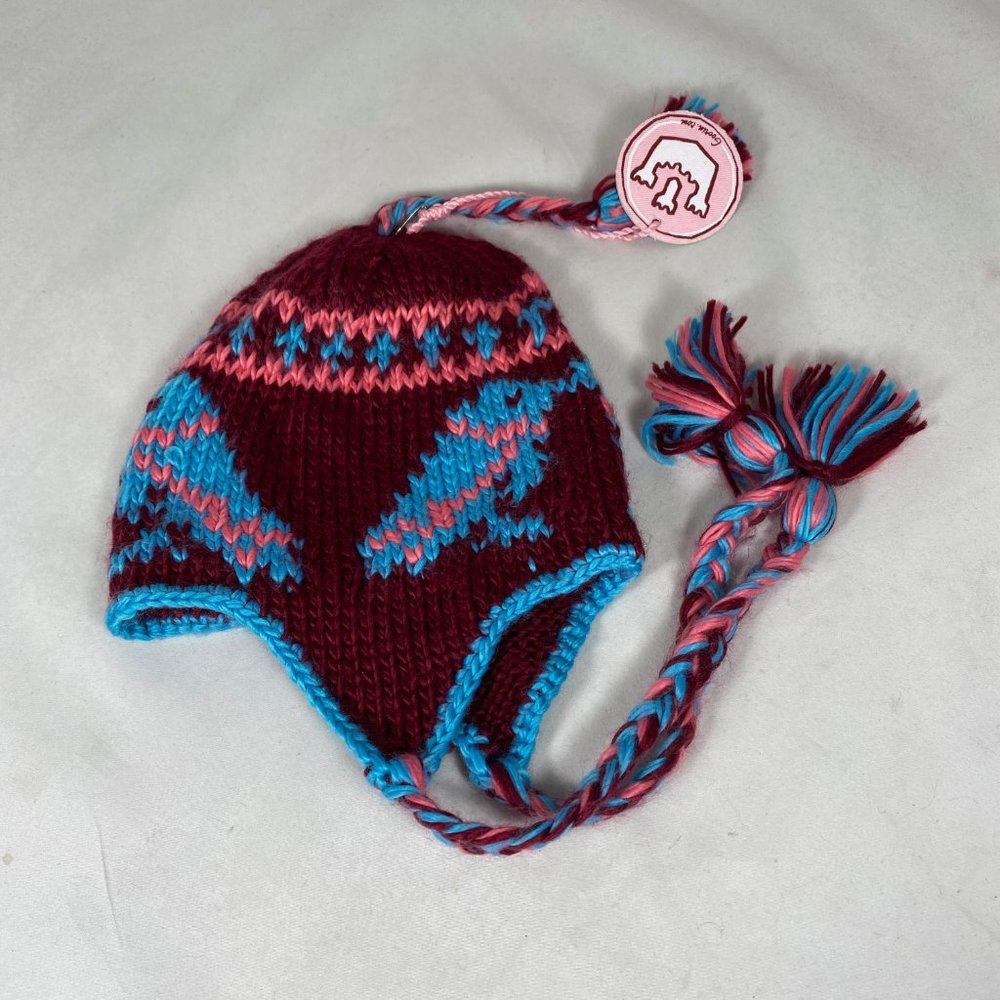 Goorin Ear Flaps Chunky Beanie Hat Love Bird Design NWT - Picture 4 of 9